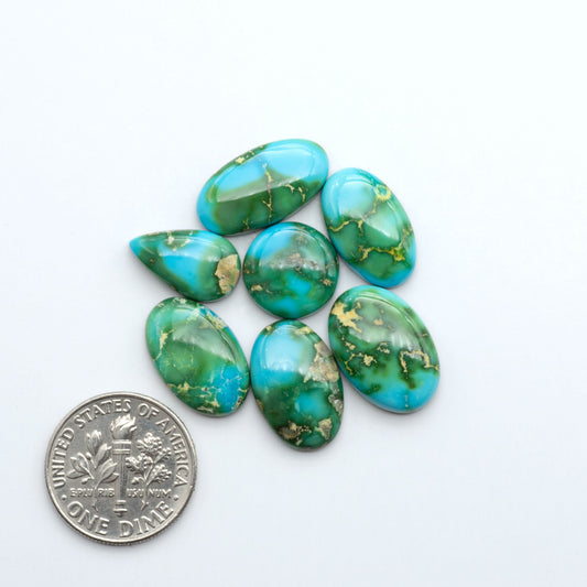 Sonoran Mountain Turquoise showcases a stunning blend of blue and green hues and natural patterns that make it a must-have for any jewelry collection.