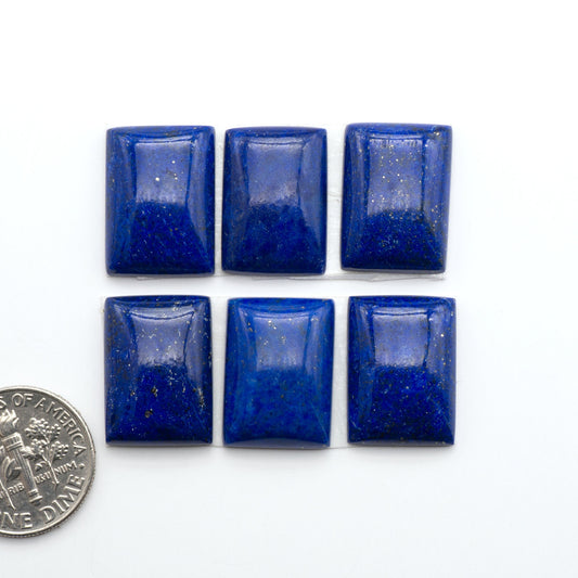 Shop natural Lapis Lazuli cabochons with rich blue tones and golden pyrite, perfect for silversmiths and jewelry makers designing custom pieces.