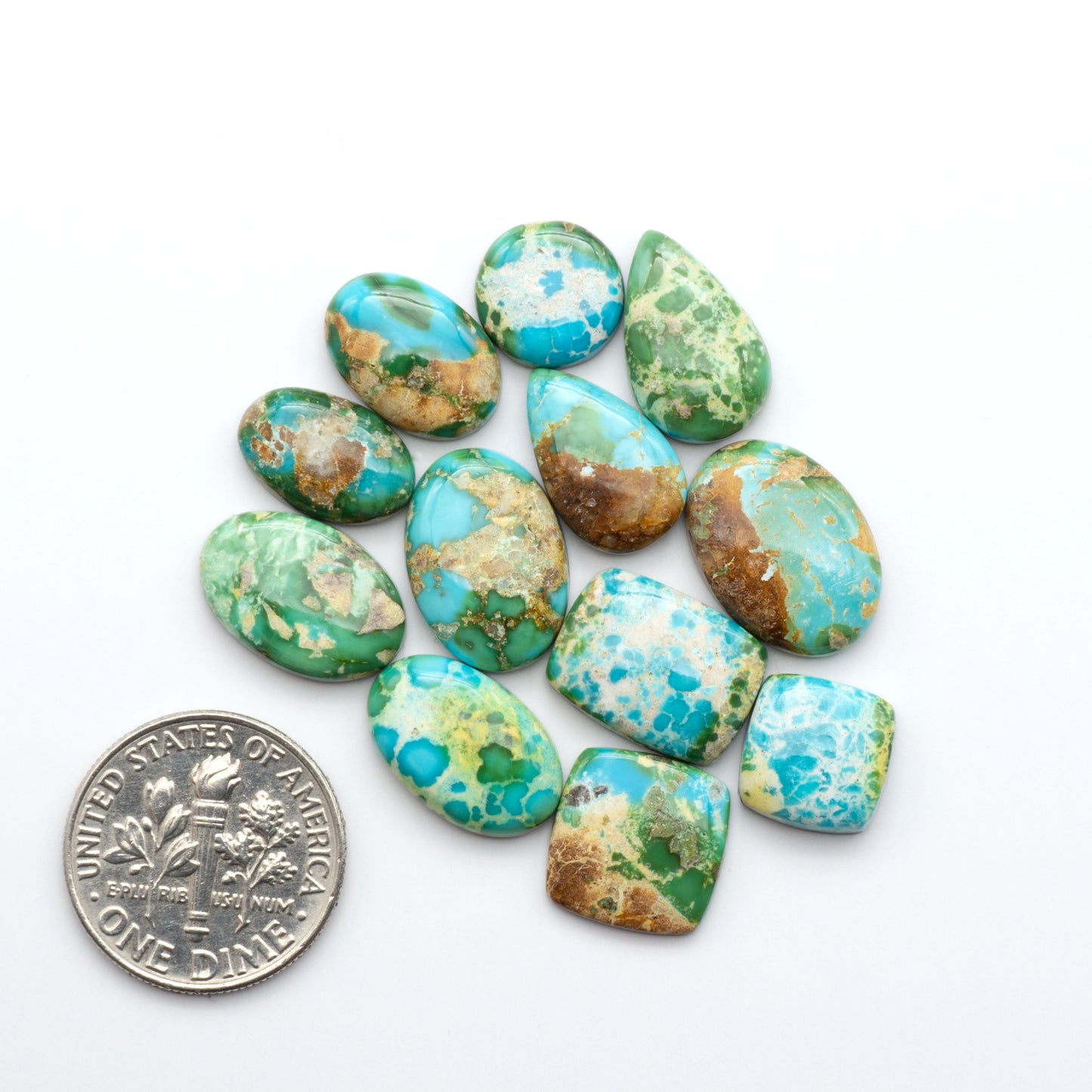 Sonoran Mountain Turquoise showcases a stunning blend of blue and green hues and natural patterns that make it a must-have for any jewelry collection.