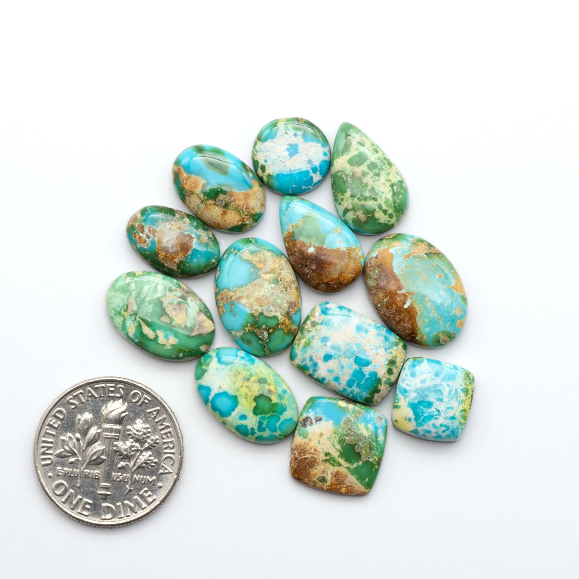 Sonoran Mountain Turquoise showcases a stunning blend of blue and green hues and natural patterns that make it a must-have for any jewelry collection.