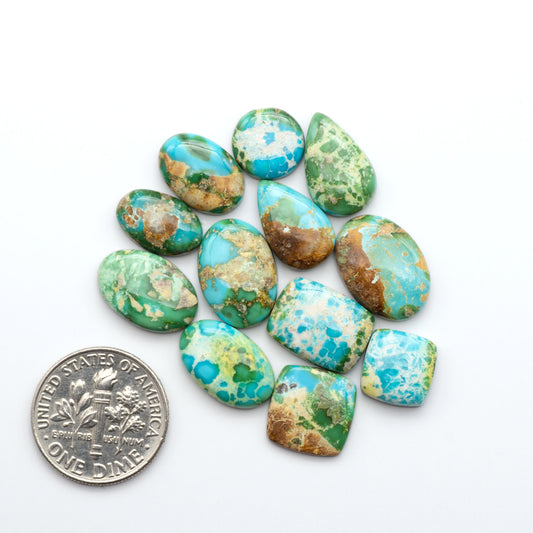 Sonoran Mountain Turquoise showcases a stunning blend of blue and green hues and natural patterns that make it a must-have for any jewelry collection.