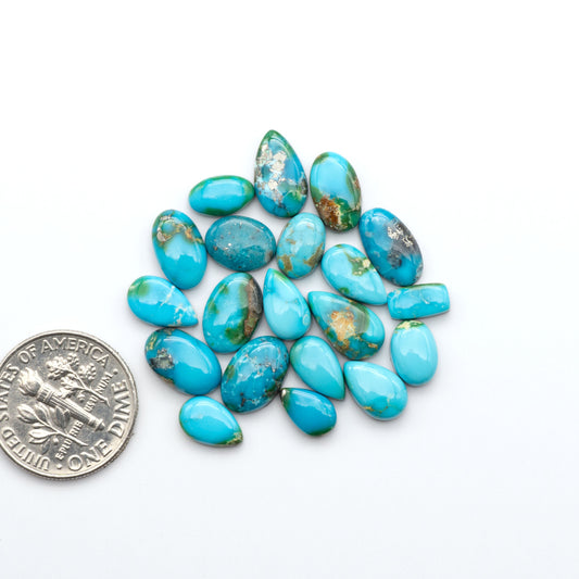 Sonoran Mountain Turquoise showcases a stunning blend of blue and green hues and natural patterns that make it a must-have for any jewelry collection.