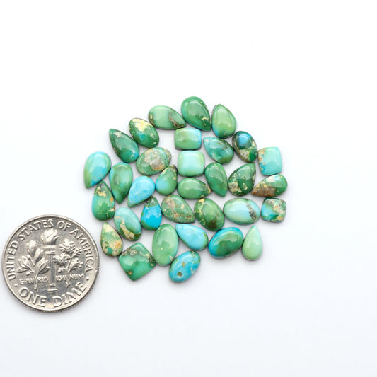 Sonoran Mountain Turquoise showcases a stunning blend of blue and green hues and natural patterns that make it a must-have for any jewelry collection.