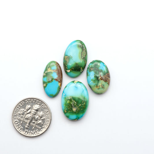 Sonoran Mountain Turquoise showcases a stunning blend of blue and green hues and natural patterns that make it a must-have for any jewelry collection.