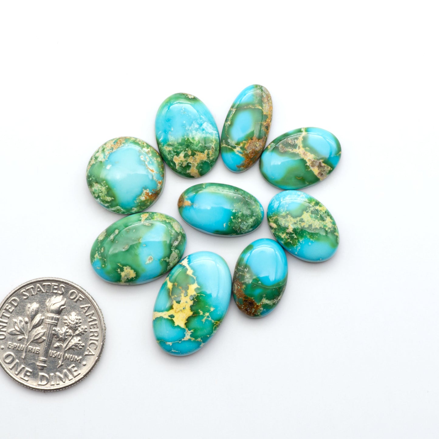 Sonoran Mountain Turquoise showcases a stunning blend of blue and green hues and natural patterns that make it a must-have for any jewelry collection.