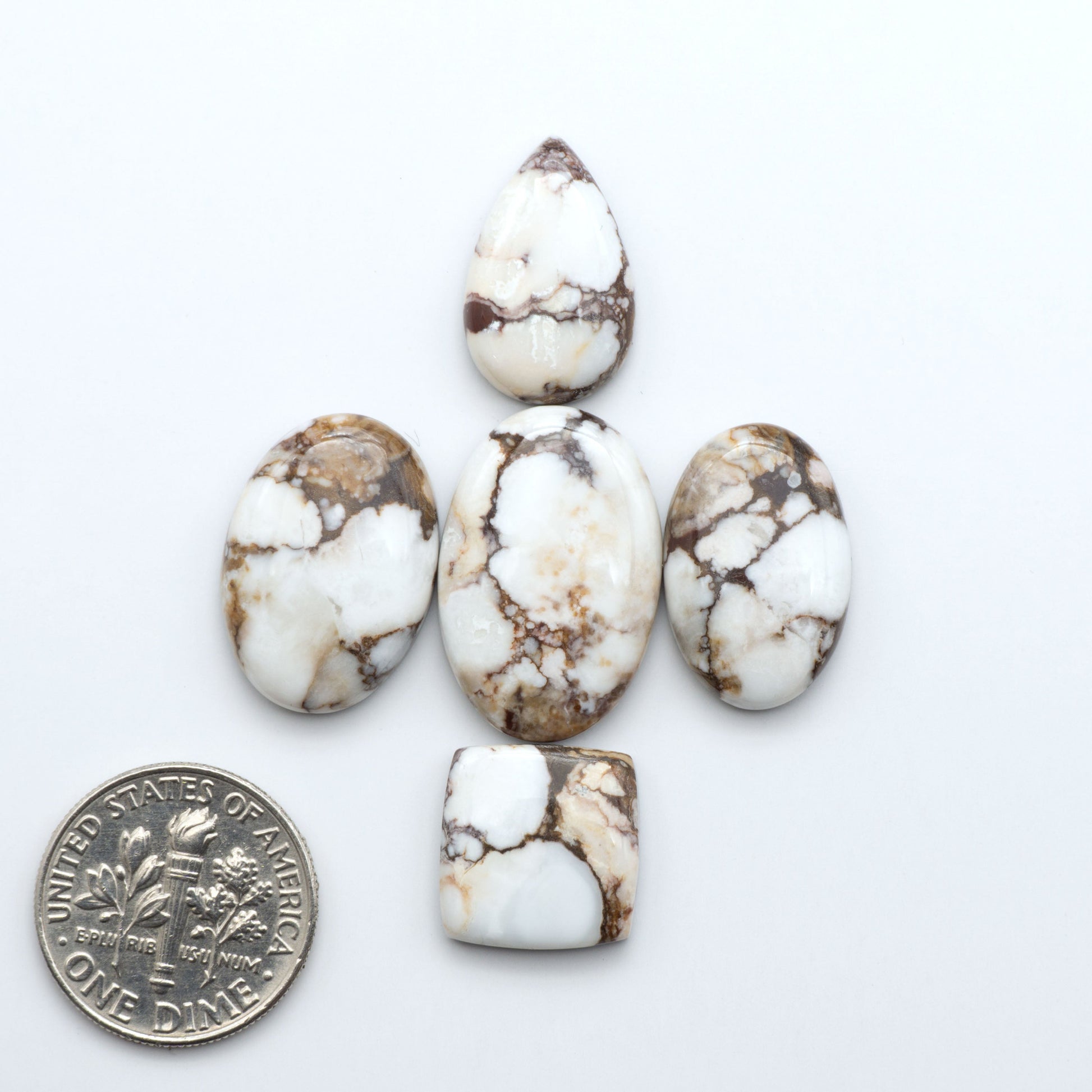 Wild Horse Cabochon are a magnificent addition to any collection. Natural magnesite stones feature a design that will add beauty to any jewelry design.