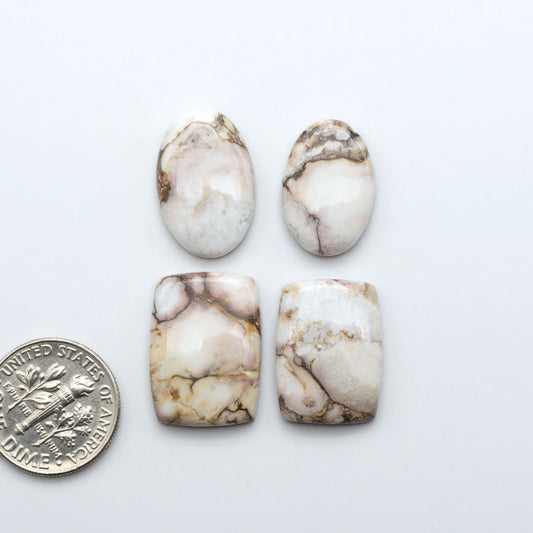 Wild Horse Cabochon are a magnificent addition to any collection. Natural magnesite stones feature a design that will add beauty to any jewelry design.