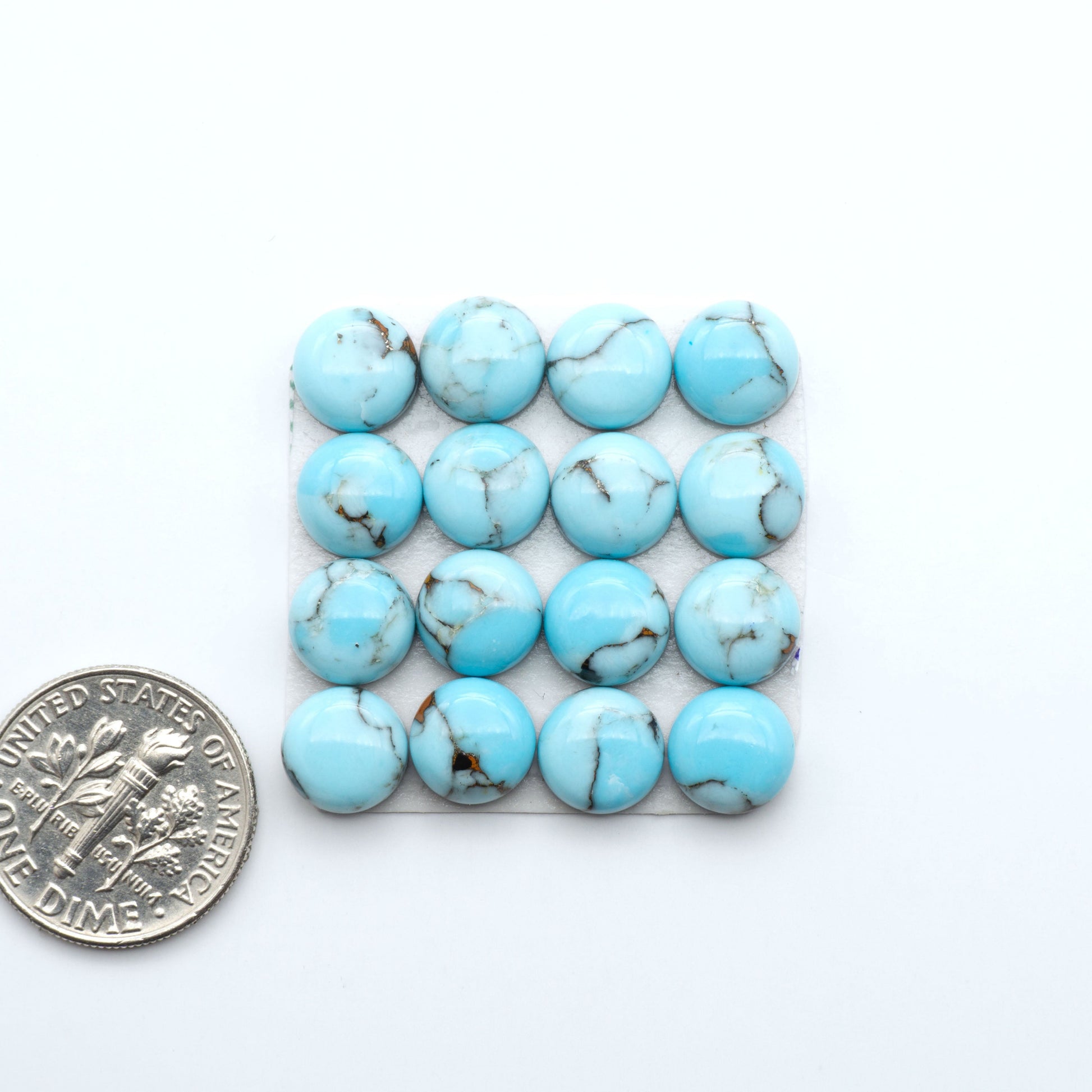 Enhance your jewelry designs with Pressed Turquoise Nugget Cabochons. Crafted from composite materials they add a captivating touch to your creations.