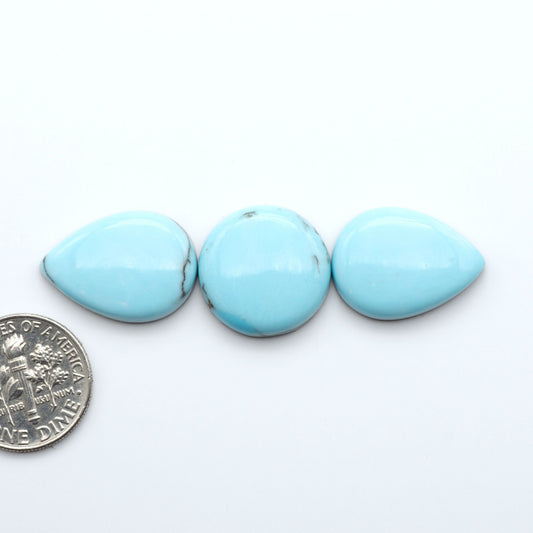 Enhance your jewelry designs with Pressed Turquoise Nugget Cabochons. Crafted from composite materials they add a captivating touch to your creations.