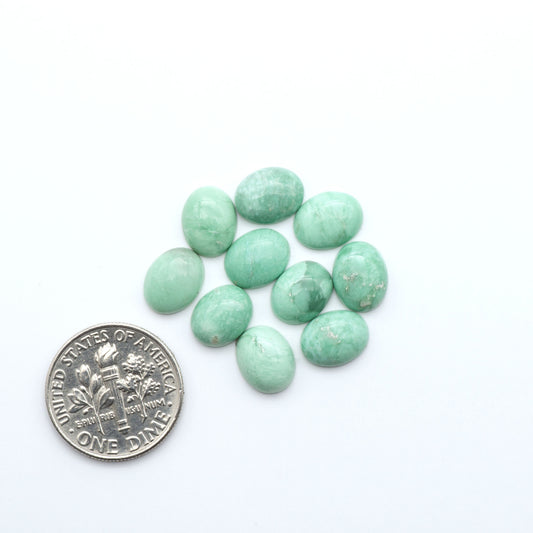 Shop Australian Variscite cabochons with natural matrix patterns, ideal for silversmiths and jewelry makers creating custom rings and pendants.