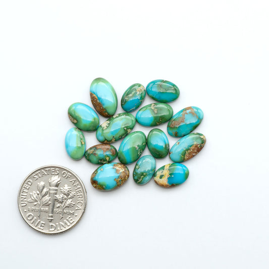Sonoran Mountain Turquoise showcases a stunning blend of blue and green hues and natural patterns that make it a must-have for any jewelry collection.