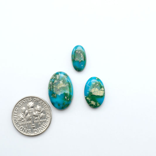 Sonoran Mountain Turquoise showcases a stunning blend of blue and green hues and natural patterns that make it a must-have for any jewelry collection.