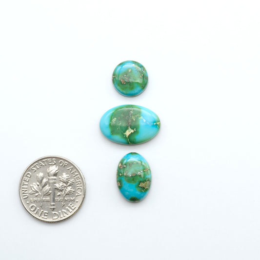 Sonoran Mountain Turquoise showcases a stunning blend of blue and green hues and natural patterns that make it a must-have for any jewelry collection.