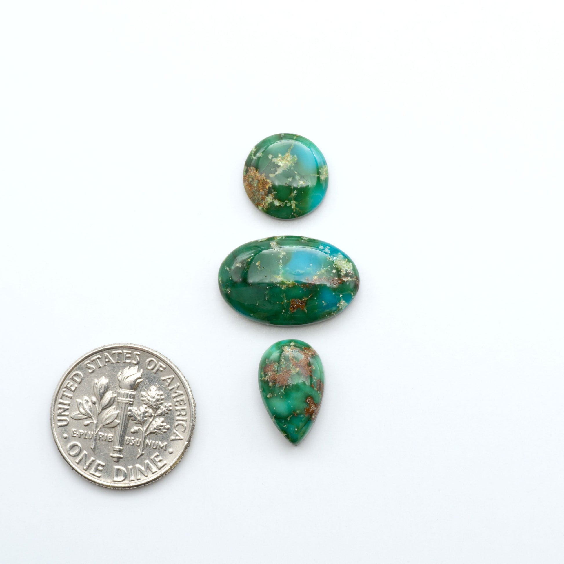 Sonoran Mountain Turquoise showcases a stunning blend of blue and green hues and natural patterns that make it a must-have for any jewelry collection.