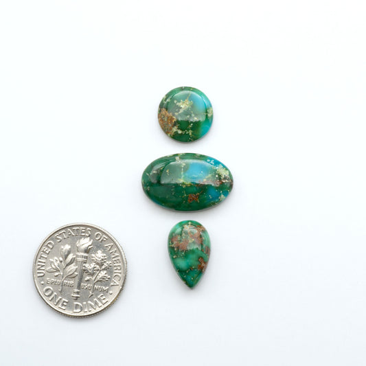 Sonoran Mountain Turquoise showcases a stunning blend of blue and green hues and natural patterns that make it a must-have for any jewelry collection.