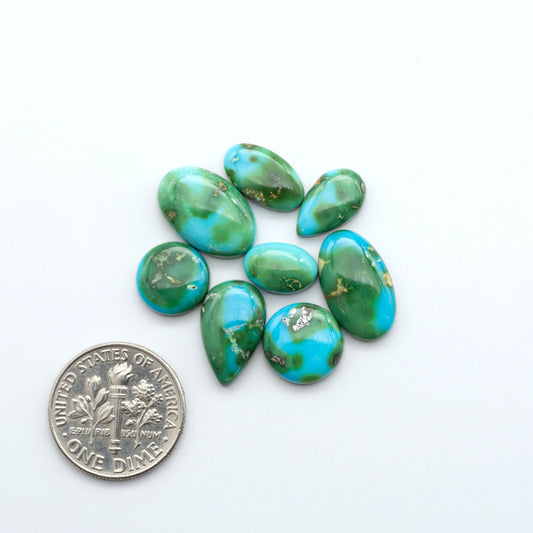 Sonoran Mountain Turquoise showcases a stunning blend of blue and green hues and natural patterns that make it a must-have for any jewelry collection.
