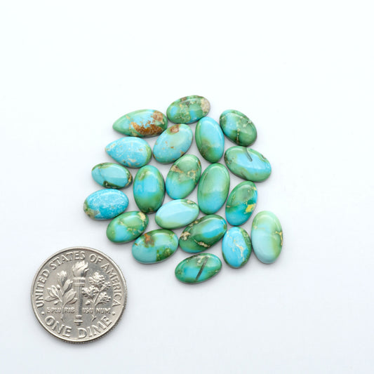 Sonoran Mountain Turquoise showcases a stunning blend of blue and green hues and natural patterns that make it a must-have for any jewelry collection.