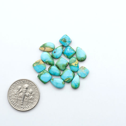 Sonoran Mountain Turquoise showcases a stunning blend of blue and green hues and natural patterns that make it a must-have for any jewelry collection.