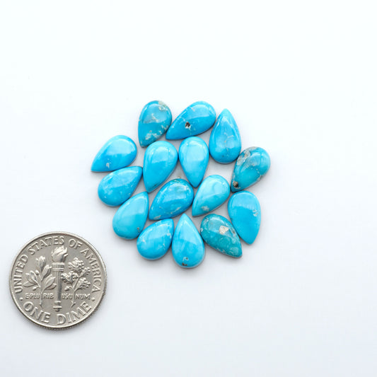 Create stunning handcrafted jewelry with Blue Bird Turquoise Cabochons. Their rich blue color and polish make them perfect for silversmiths and jewelry makers.