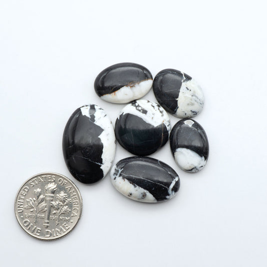 Natural White Buffalo Stone Cabochons are semi-precious gemstones cut into shapes ideal for jewelry-making, making them an excellent choice for artisans.