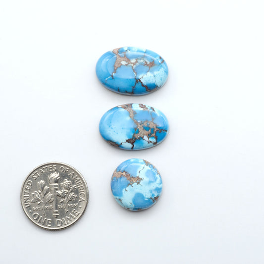 Discover the beauty of Natural Golden Hills Turquoise—prized for its icy blue tones, golden matrix, and exceptional quality. Ideal for artisan jewelry designs.