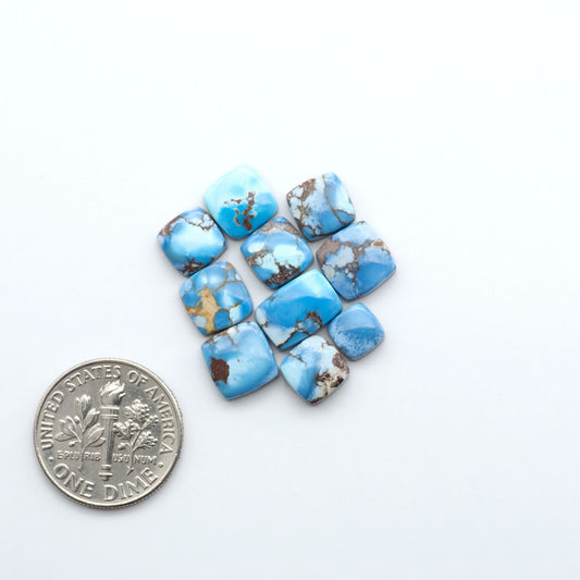 Discover the beauty of Natural Golden Hills Turquoise—prized for its icy blue tones, golden matrix, and exceptional quality. Ideal for artisan jewelry designs.