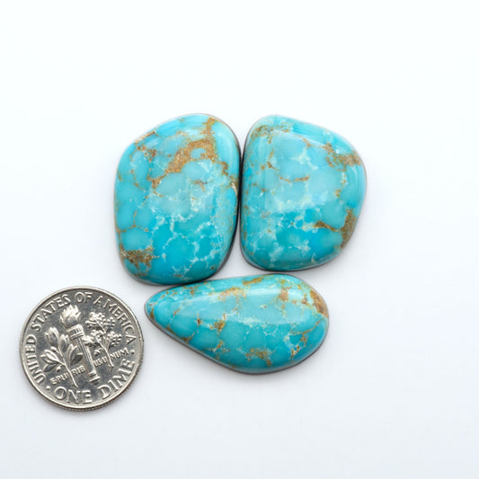 Shop authentic Blue Gem Turquoise cabochons—rare Nevada stones with vibrant blues and greens, perfect for artisan jewelry and collectors.