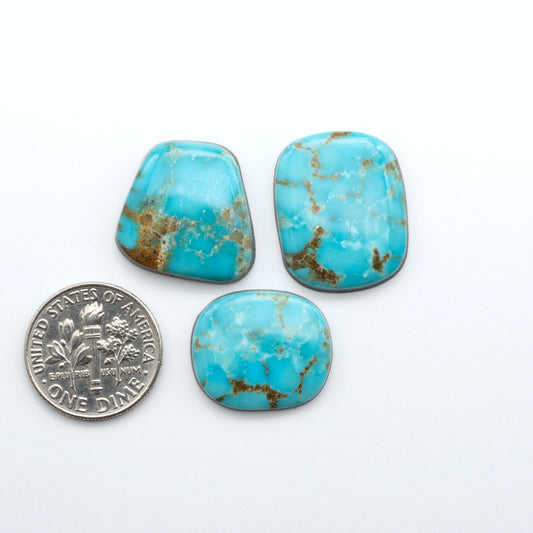 Shop authentic Blue Gem Turquoise cabochons—rare Nevada stones with vibrant blues and greens, perfect for artisan jewelry and collectors.