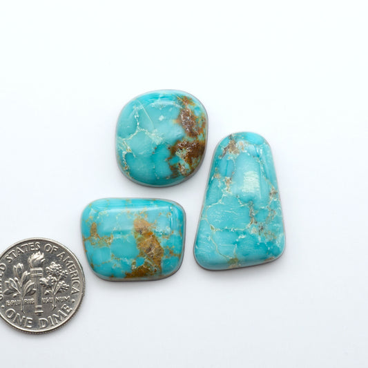 Shop authentic Blue Gem Turquoise cabochons—rare Nevada stones with vibrant blues and greens, perfect for artisan jewelry and collectors.
