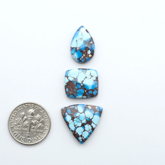 Discover the beauty of Natural Golden Hills Turquoise—prized for its icy blue tones, golden matrix, and exceptional quality. Ideal for artisan jewelry designs.


