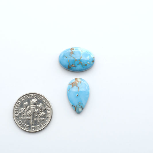 Discover the beauty of Natural Golden Hills Turquoise—prized for its icy blue tones, golden matrix, and exceptional quality. Ideal for artisan jewelry designs.