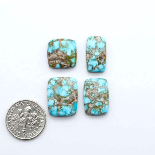 Kingman Turquoise Cabochons are a staple in the jewelry industry, known for their stunning blue-green color. Perfect for necklaces, earrings, and more!