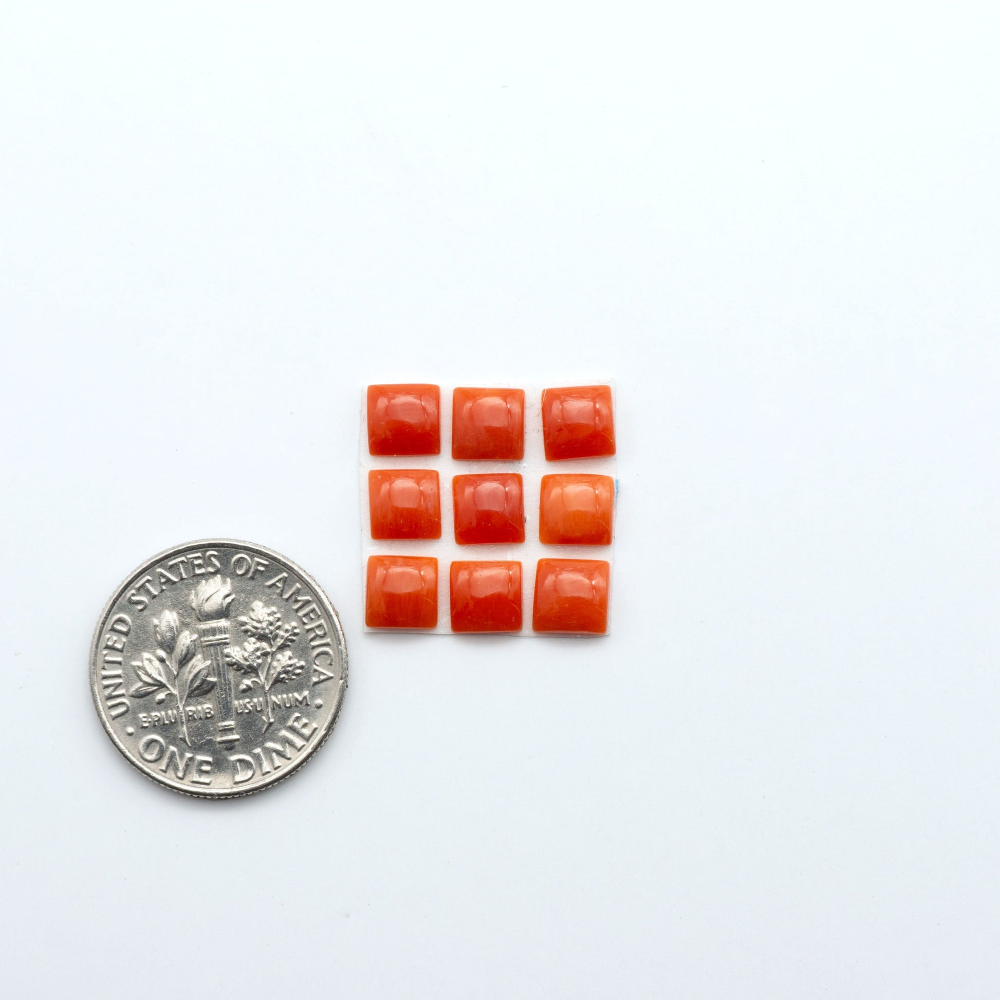 Discover natural Red Coral cabochons with deep crimson hues and smooth polish, ideal for creating timeless handcrafted rings, pendants, and custom designs.