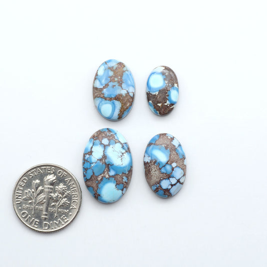 Discover the beauty of Natural Golden Hills Turquoise—prized for its icy blue tones, golden matrix, and exceptional quality. Ideal for artisan jewelry designs.

