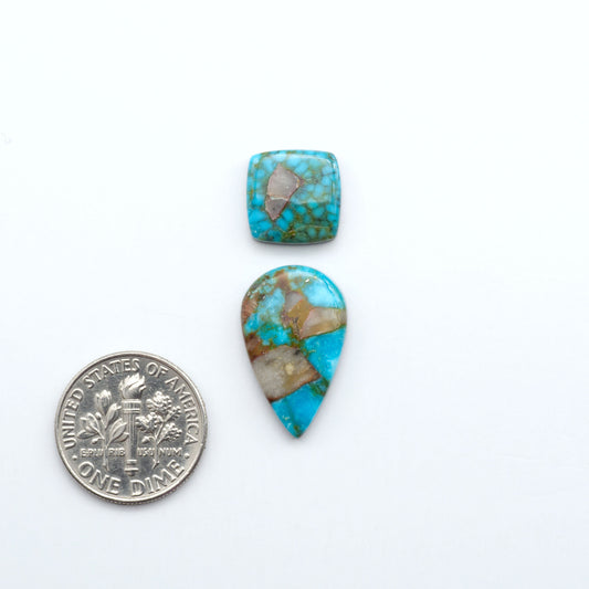 Kingman Turquoise Cabochons are a staple in the jewelry industry, known for their stunning blue-green color. Perfect for necklaces, earrings, and more!