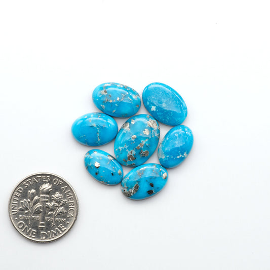 Create stunning handcrafted jewelry with Blue Bird Turquoise Cabochons. Their rich blue color and polish make them perfect for silversmiths and jewelry makers.
