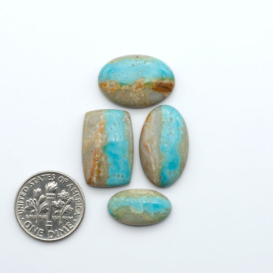 Add a touch of beauty to your collection with our stunning Pilot Mountain Turquoise Cabochons. Perfect for jewelry making each piece is truly one-of-a-kind.