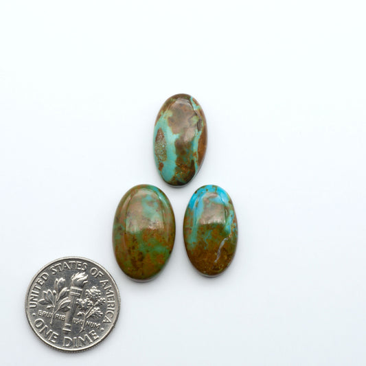 Add a touch of beauty to your collection with our stunning Pilot Mountain Turquoise Cabochons. Perfect for jewelry making each piece is truly one-of-a-kind.