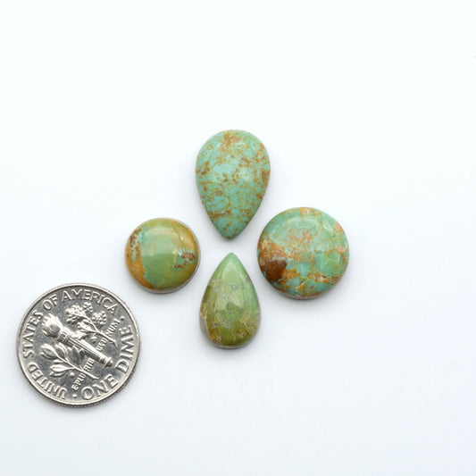 Add a touch of beauty to your collection with our stunning Pilot Mountain Turquoise Cabochons. Perfect for jewelry making each piece is truly one-of-a-kind.