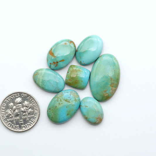 Add a touch of beauty to your collection with our stunning Pilot Mountain Turquoise Cabochons. Perfect for jewelry making each piece is truly one-of-a-kind.