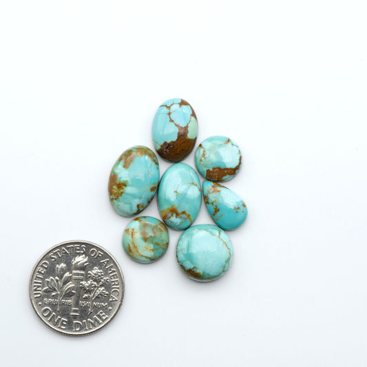 Add a touch of beauty to your collection with our stunning Pilot Mountain Turquoise Cabochons. Perfect for jewelry making each piece is truly one-of-a-kind.
