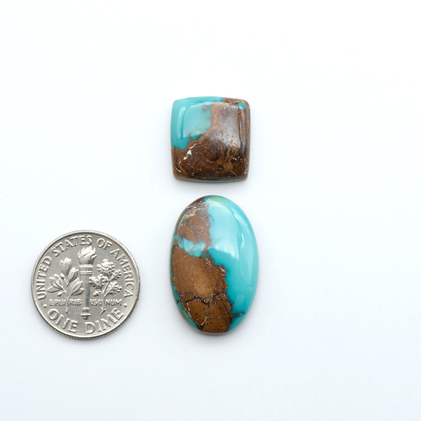 These Crow Springs Ribbon Turquoise Cabochons have a rich color and matrix that are sure to add a unique touch to a variety of jewelry pieces.