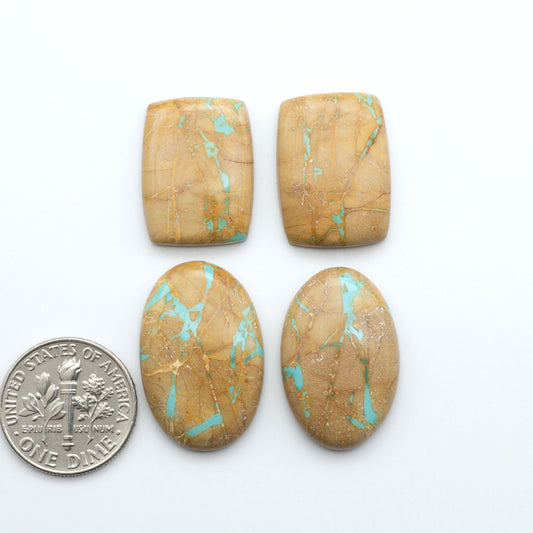 These Crow Springs Ribbon Turquoise Cabochons have a rich color and matrix that are sure to add a unique touch to a variety of jewelry pieces.