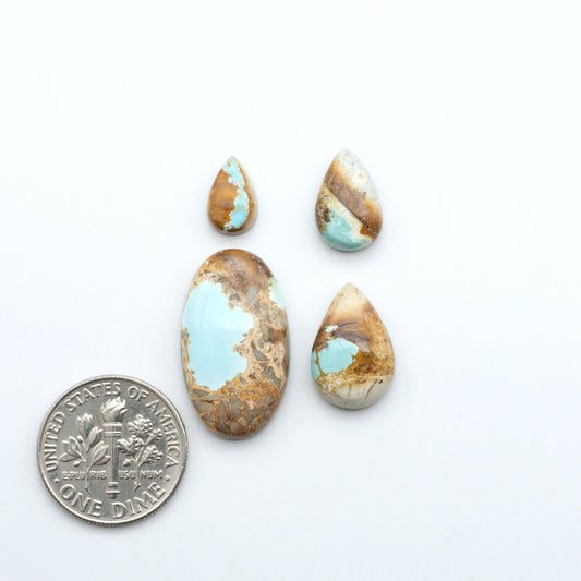 These Crow Springs Ribbon Turquoise Cabochons have a rich color and matrix that are sure to add a unique touch to a variety of jewelry pieces.