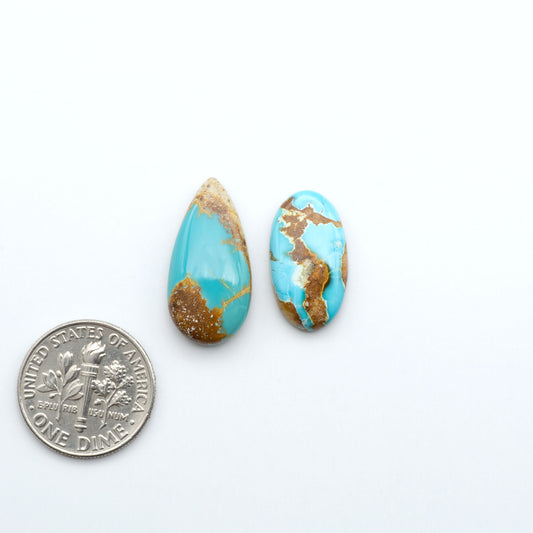 These Crow Springs Ribbon Turquoise Cabochons have a rich color and matrix that are sure to add a unique touch to a variety of jewelry pieces.