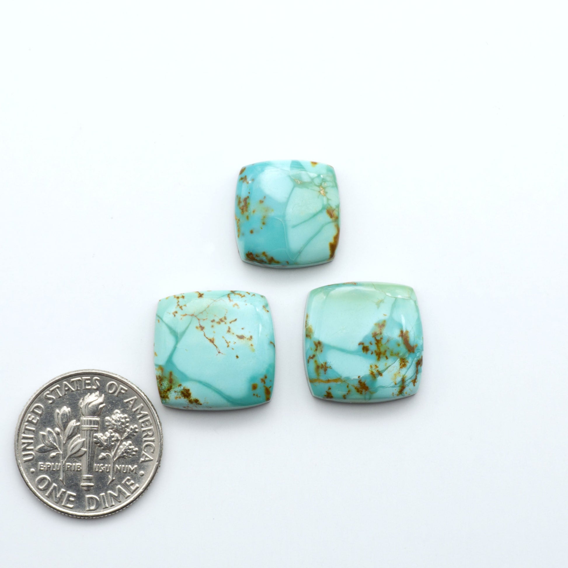 Add a touch of beauty to your collection with our stunning Pilot Mountain Turquoise Cabochons. Perfect for jewelry making each piece is truly one-of-a-kind.