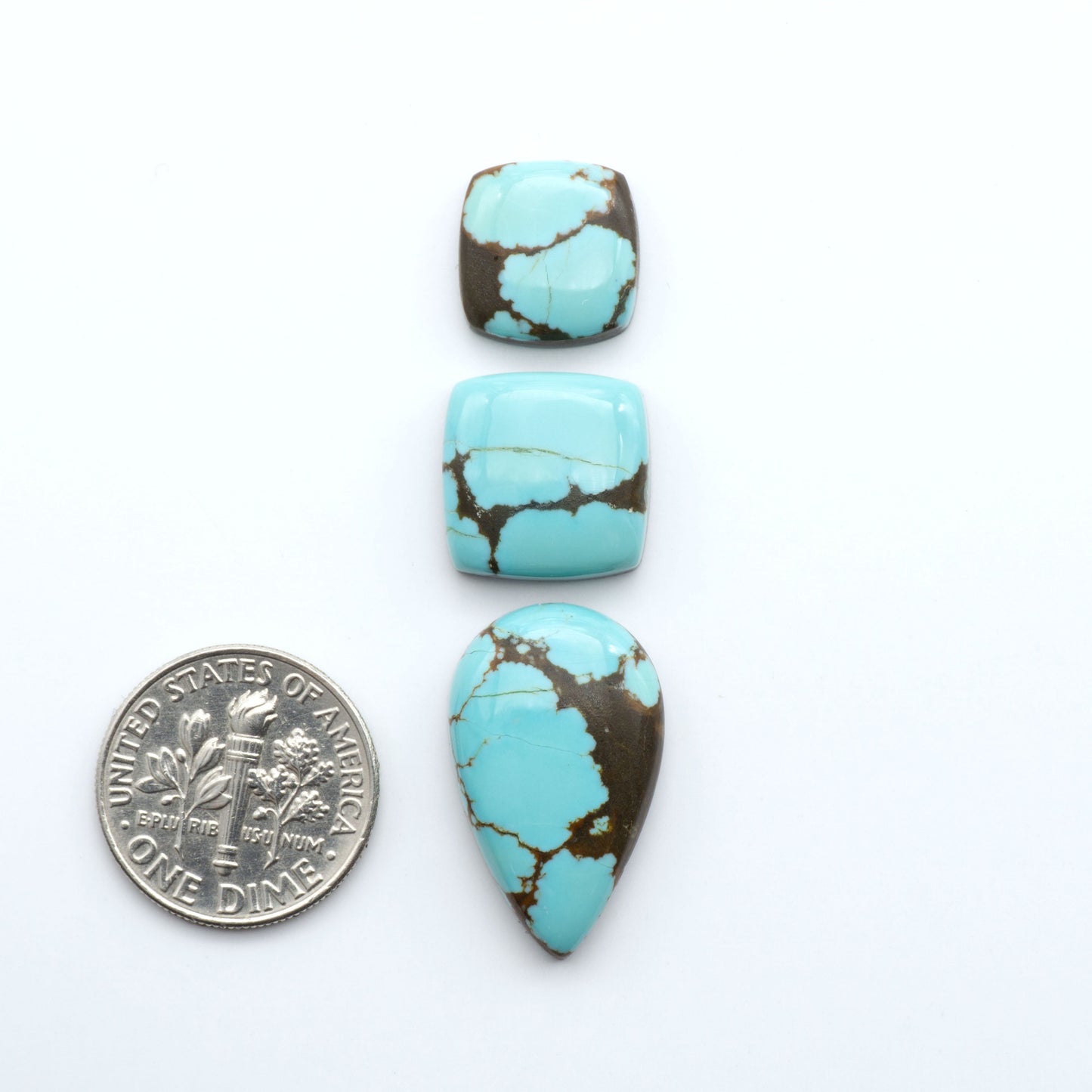 Number 8 Turquoise Cabochons have been selected for their quality and unique appearance. Don't miss the chance to add a one-of-a-kind piece to your collection.