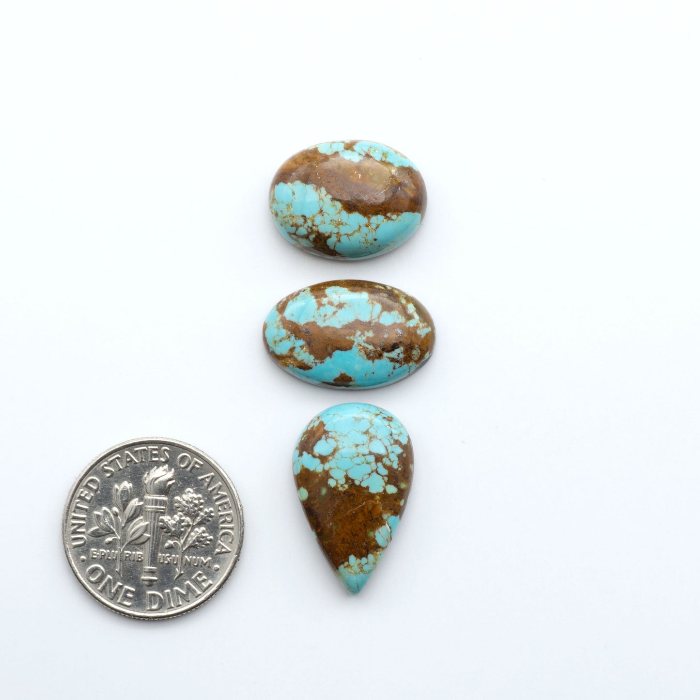 Number 8 Turquoise Cabochons have been selected for their quality and unique appearance. Don't miss the chance to add a one-of-a-kind piece to your collection.