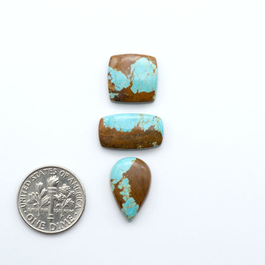 Number 8 Turquoise Cabochons have been selected for their quality and unique appearance. Don't miss the chance to add a one-of-a-kind piece to your collection.