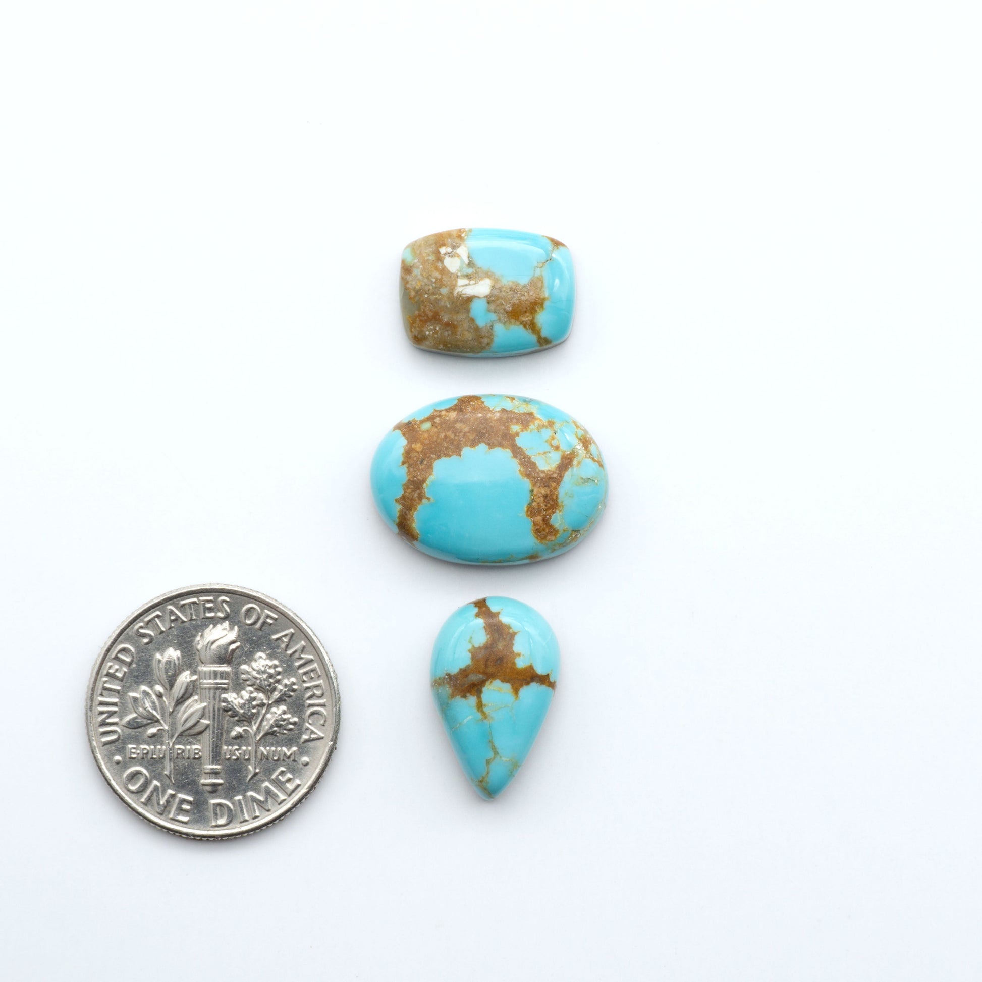 Number 8 Turquoise Cabochons have been selected for their quality and unique appearance. Don't miss the chance to add a one-of-a-kind piece to your collection.
